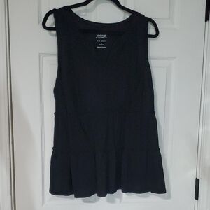torrid Black Sleeveless Peplum Tank